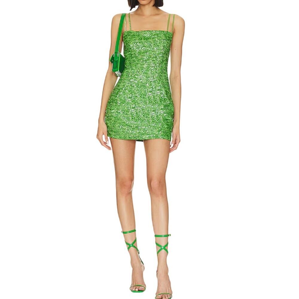 NEW Atoir REVOLVE Size 2 Green Crystal Dream Mini Dress Vacation Party Birthday